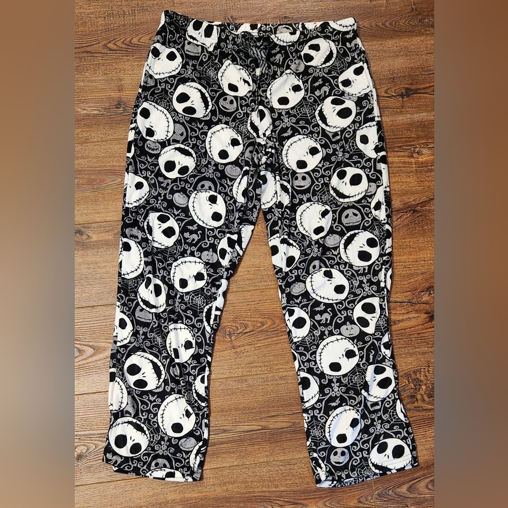 Disney  Nightmare Before Christmas Pajama Pants Size Adult Large 12-14 EUC